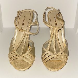 Gold Caparros heels